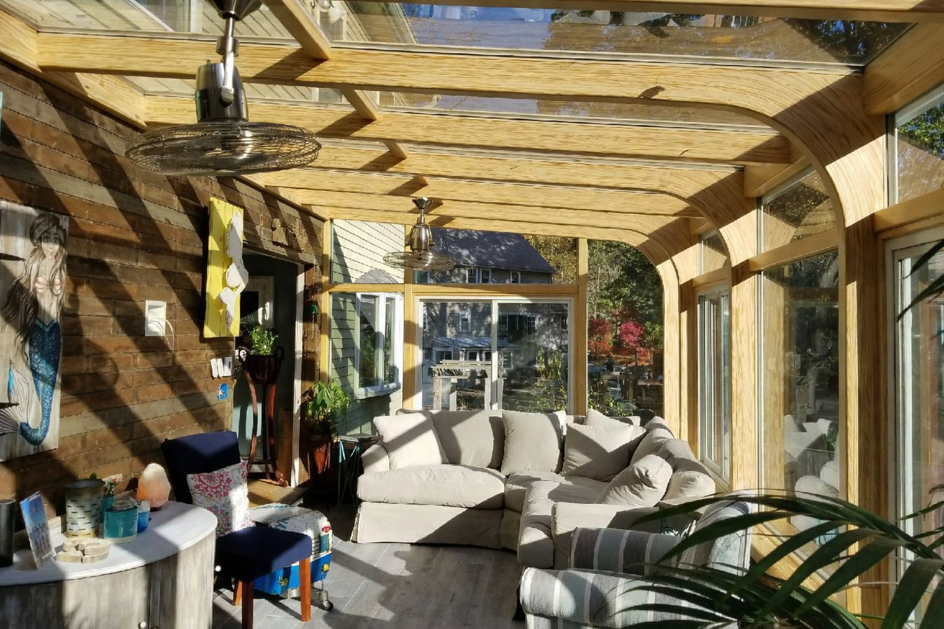 Deck-to-sunroom conversion